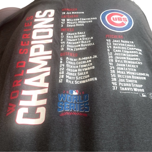 Men’s Chicago Cubs 2016 Championship MLB Tee Shirt size XL - Picture 3 of 4